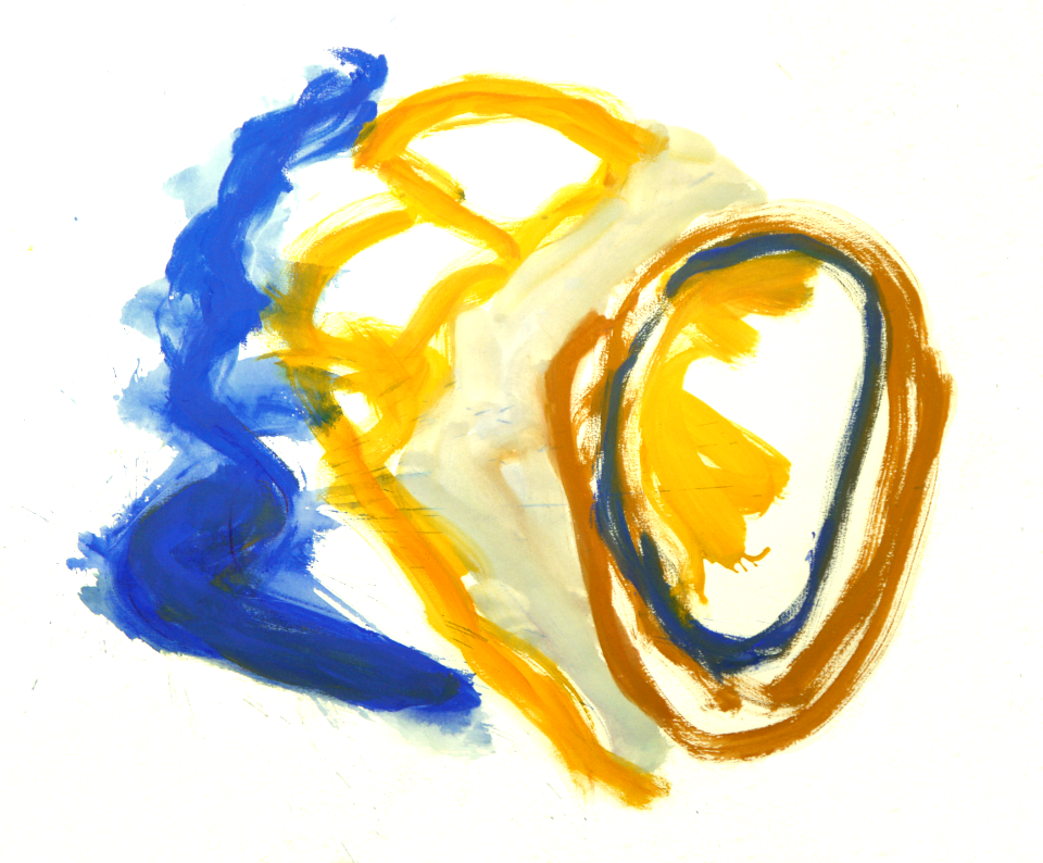 2016 - 'Through / Thruth', abstract watercolor painting art on paper; Dutch Abstract Expressionism art / Hollands abstract-expressionisme; free image download, in public domain / Commons, CC-BY – painter-artist, Fons Heijnsbroek