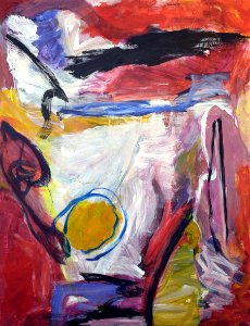 2006 - 'Islamabad Summer', large colorful acrylic painting on canvas, fusion-art by Dutch abstract artist-duo Ben Vollers & Fons Heijnsbroek; Dutch Abstract Expressionism art / Hollands abstract-expressionisme; free image in public domain / Commons, CCO