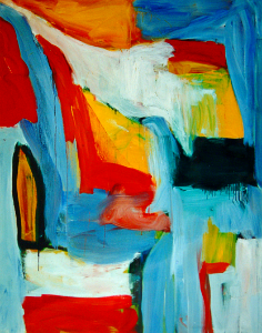1998 - 'Large abstract oil-painting, no. 4.096', Dutch artist Fons Heijnsbroek, public domain. Free illustration for personal and commercial use.