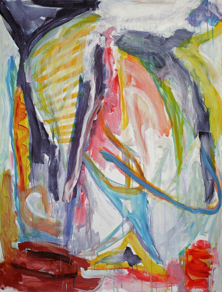 2006 - 'Painting-Surgery', a large colorful acrylic painting on canvas, painted by Dutch abstract artist-duo Ben Vollers & Fons Heijnsbroek; Dutch Abstract Expressionism art / Hollands abstract-expressionisme; free image in public domain / Commons, CCO