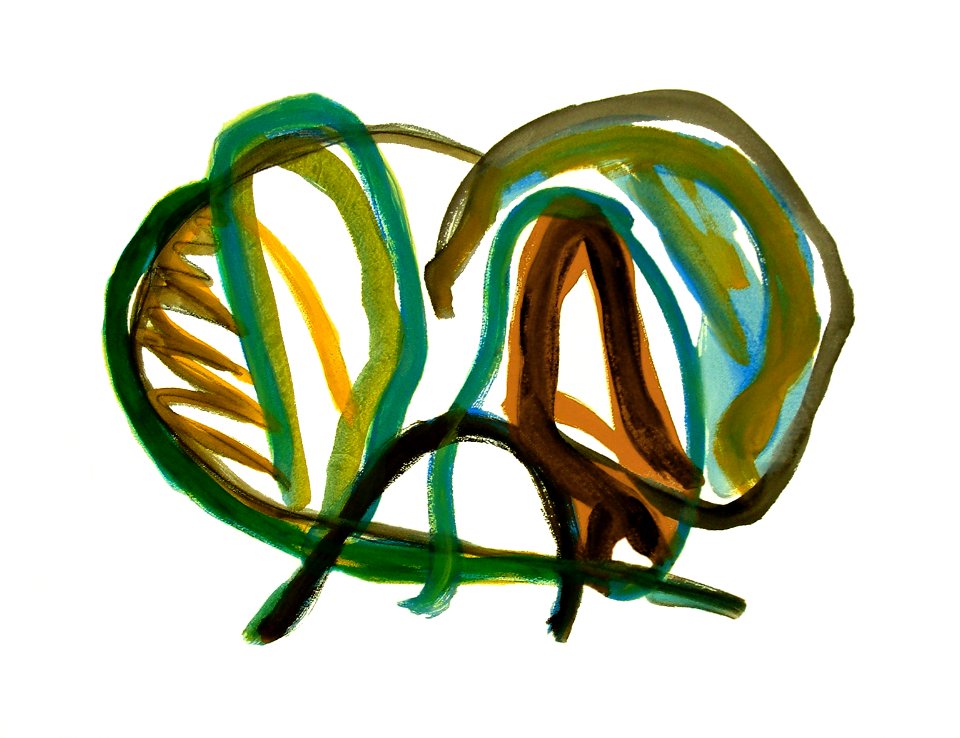 2005 / 2015 - 'No title, gouache no. 6.655' - abstract art-print design, from my original watercolor art; Dutch Abstract Expressionism art / Hollands abstract-expressionisme; painting, free image in public domain / Commons, CC-BY – painter-artist, Fons He