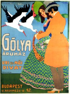FARAGÓ, Géza (1877-1928). Gólya, Áruház, Budapest, c. 1900
