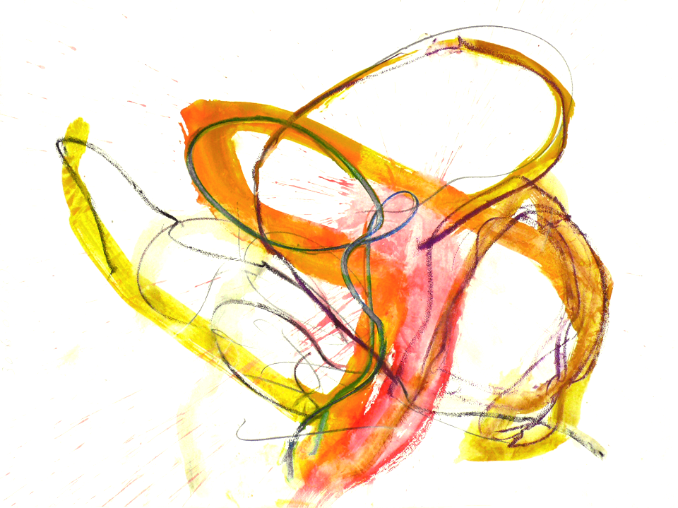 2010 - 'Splow', an abstract watercolor painting art on paper for sale; Dutch Abstract Expressionism art / Hollands abstract-expressionisme; free image in public domain / Commons, CC-BY – painter-artist, Fons Heijnsbroek