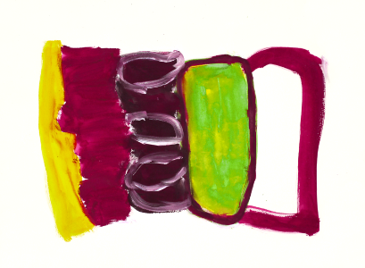 2002 - 'No title, gouache no. 6.453', colorful watercolor painting art on paper; Dutch Abstract Expressionism art / Hollands abstract-expressionisme; free image in public domain / Commons, CCO – painter-artist, Fons Heijnsbroek