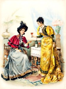 German drink advertisement, c. 1880s.. Free illustration for personal and commercial use.