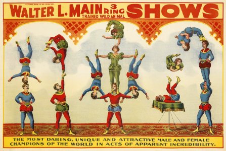 Walter L. Main, 3 Ring Shows.. Free illustration for personal and commercial use.