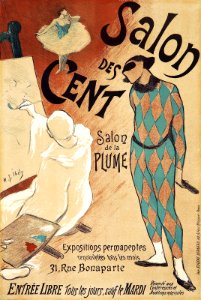 IBELS, Henri-Gabriel. Salon des Cent, Salon de la Plume, 1893.. Free illustration for personal and commercial use.