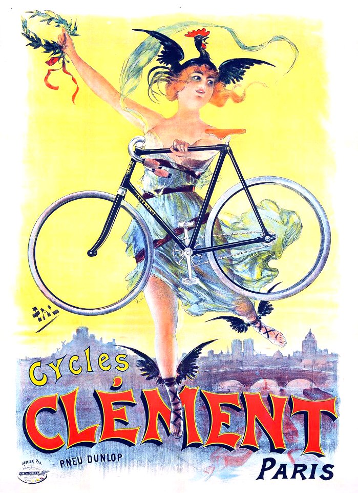 PAL (Jean de PALEOLOGU, 1860-1942).  Cycles Clément, 1898.