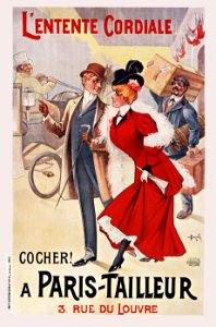 AUZOLLE, Marcellin.  L'Entente Cordiale, À Paris-Tailleur, 1906.