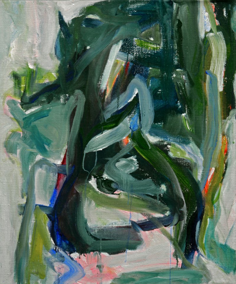 1994 - 'Trunk', acrylic abstract painting on canvas for sale, art in natural colors; Dutch Abstract Expressionism art / Hollands abstract-expressionisme; free image in public domain / Commons, CC-BY – painter-artist, Fons Heijnsbroek