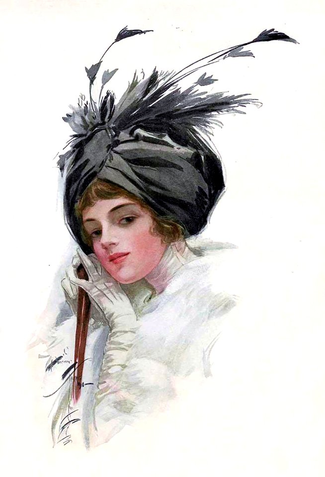 FISHER, Harrison (1875-1934). 🇺🇸   [turban], 1910.