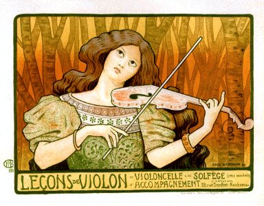 BERTHON, Paul. Leçons de violon, 1898.