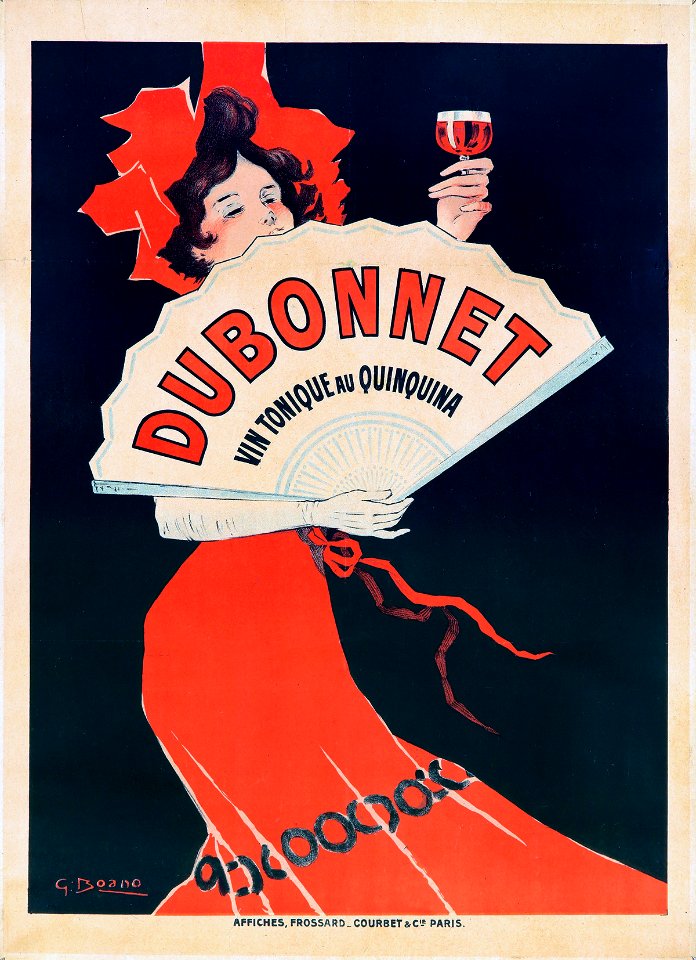 BOANO, Giuseppe.  Ad for Dubonnet, Vin Tonique et Quinquina.