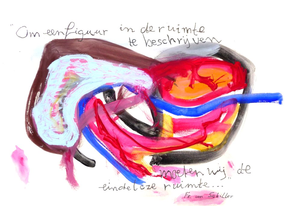 2007 - 'Beauty & Truth 1', on Friedrich Schiller's Letters 'Upon The Aesthetic Education of Man' - watercolor painting for sale; Dutch Abstract Expressionism art; free image in public domain / Commons,  CC-BY, Fons Heijnsbroek