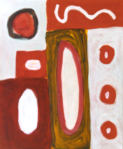 1999 - 'No title, painting no. 5.089', abstract art on canvas in simple forms; Dutch artist Fons Heijnsbroek