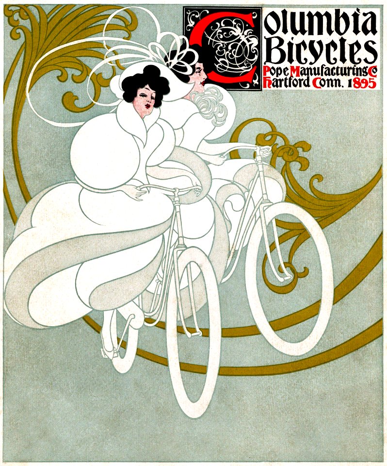 BRADLEY, Will (William Henry, 1868-1962). 🇺🇸  Columbia Bicycles, 1895.