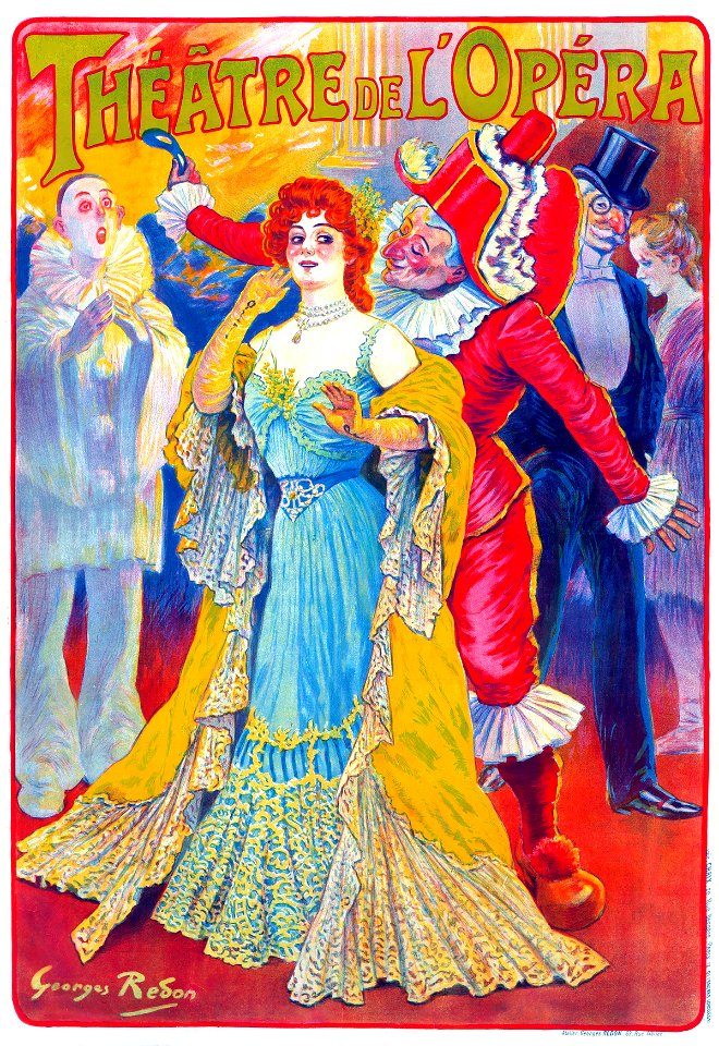 REDON, Georges (1869-1943).  Théâtre de l'Opéra, 1901.