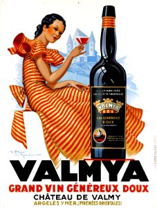 Le MONNIER, Henry. 🇫🇷  Valmya, Grand Vin Généreux Doux, 1937.