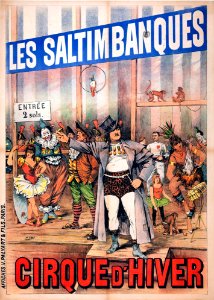 GRAY, H. (Henri BOULANGER, 1858-1924). 🇫🇷 Les Saltimbanques, Cirque d'Hiver, 1892.. Free illustration for personal and commercial use.