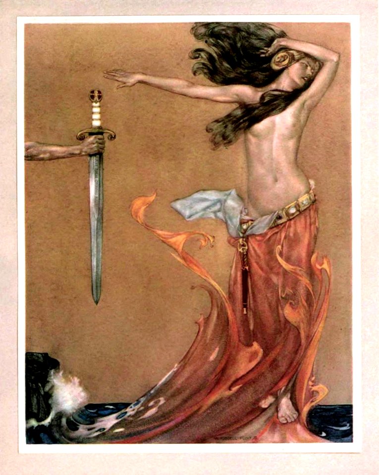 FLINT, William Russell (1880-1969).  “Le Morte d'Arthur” Vol. IV by Sir Thomas Malory, 1921.