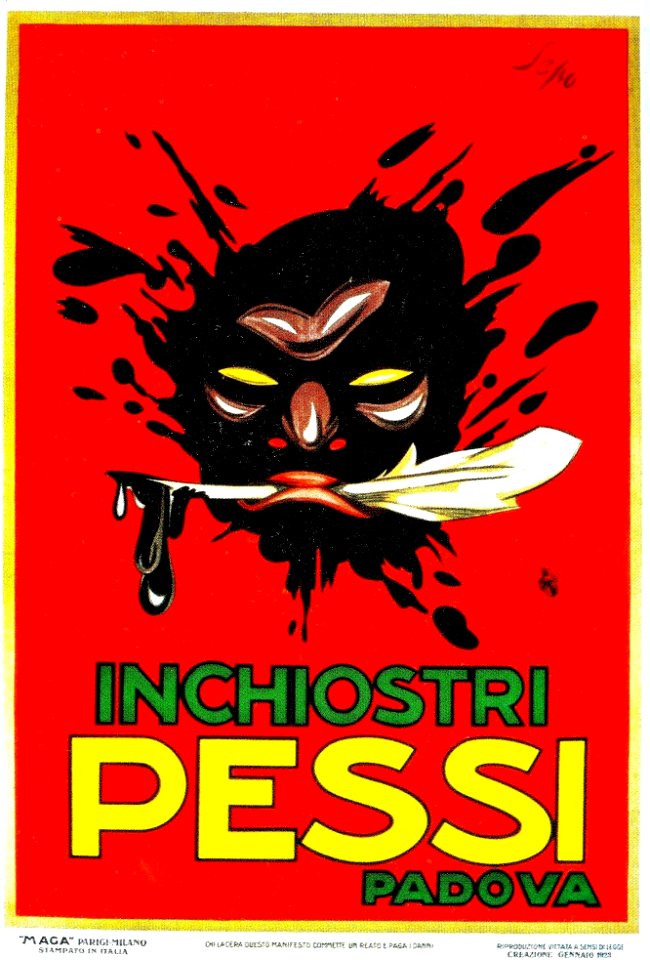 SEPO (Severo POZZATI).  Inchiostri Pessi, Padova, 1923.