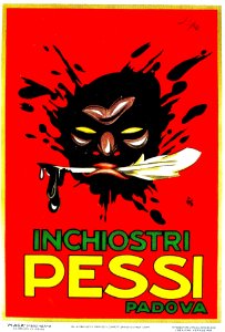 SEPO (Severo POZZATI). Inchiostri Pessi, Padova, 1923.. Free illustration for personal and commercial use.