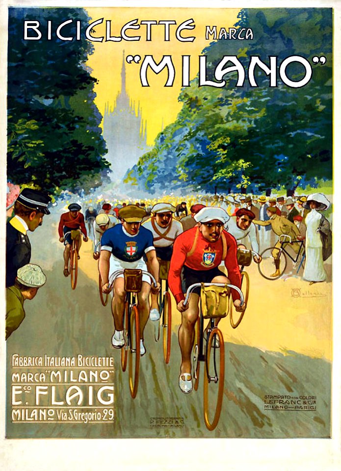BALLERIO, Osvaldo.  Biciclette Marca "Milano", c. 1890s.