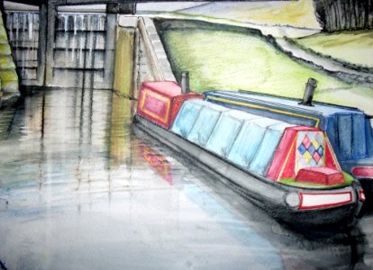 Pennine Mooring. Free illustration for personal and commercial use.