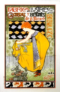 RIQUER YNGLADA, Alexandre de. Fábrica de Lustres Cremas, Barcelona, c. 1898.. Free illustration for personal and commercial use.