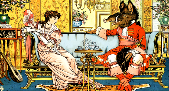 CRANE, Walter.  Illustration from Beauty and the Beast, 1875.