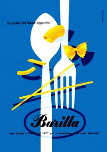 CARBONI, Erberto (LINCE). Barilla, La pasta del buon appetito.. Free illustration for personal and commercial use.