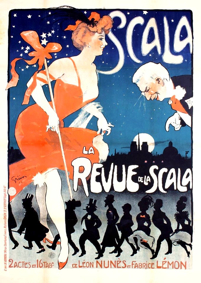 GRÜN, Jules Alexandre (1868-1934).  🇫🇷  La Revue de la Scala, 1905.