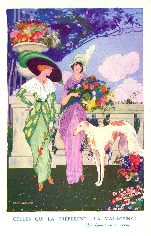 BRUNELLESCHI, Umberto (1879-1949). 🇮🇹  "Celles qui la préfèrent... La Malaceïne?"