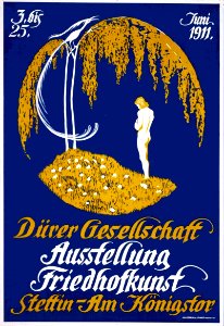 KLINGER, Julius. 🇦🇹  Dürer Gesellschaft, Ausstellung Friedhofkunst, Stettin-Am Königstor, June 1911.