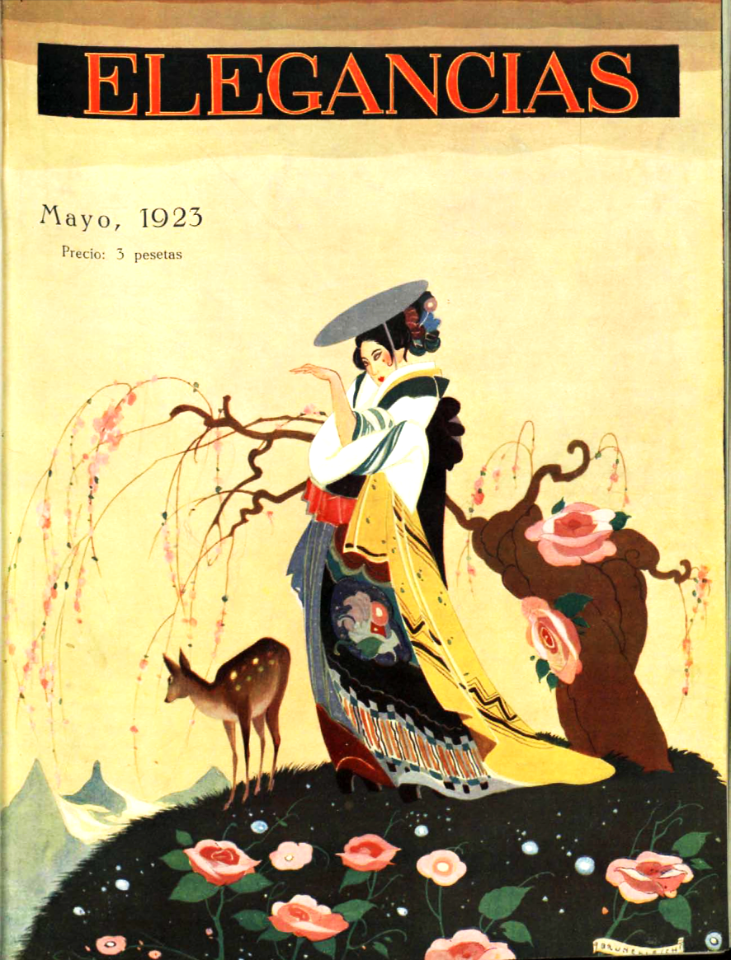 BRUNELLESCHI, Umberto (1879-1949). 🇮🇹 Cover of Elegancias, May 1923.