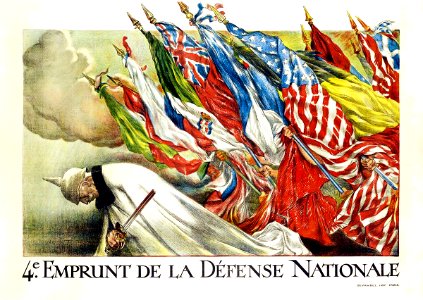 4e Emprunt de la Défense Nationale, c. 1917.. Free illustration for personal and commercial use.