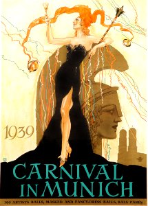 EHRENBERGER, Ludwig Lutz.  Carnival in Munich, 1939