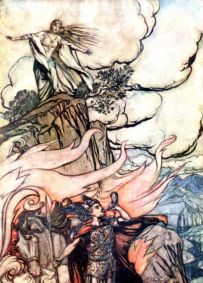 RACKHAM Arthur (1867-1939).  🇬🇧  Siegfried and the Twilight of the Gods by Richard Wagner, 1911