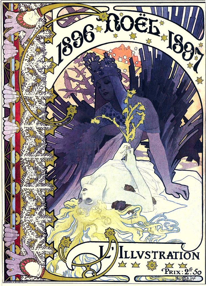 MUCHA, Alfons. Cover of L'Illustration, Noël, Dec. 1896.