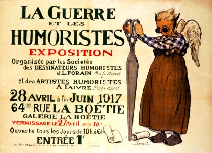 LEROY, Maurice. La guerre et les humoristes. Exposition, 1917.