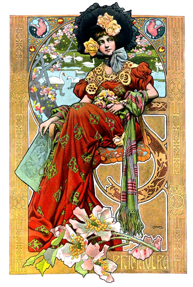 CAMPS i JUNYENT, Gaspar (1874-1942).  🇪🇸  Primavera [from the Four Seasons group].