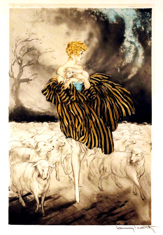 ICART, Louis (1888-1950). 🇫🇷  Stray Sheep, 1927.