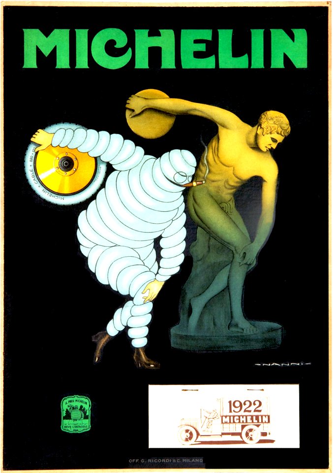 NANNI, Nino. Michelin, 1922.. Free illustration for personal and commercial use.