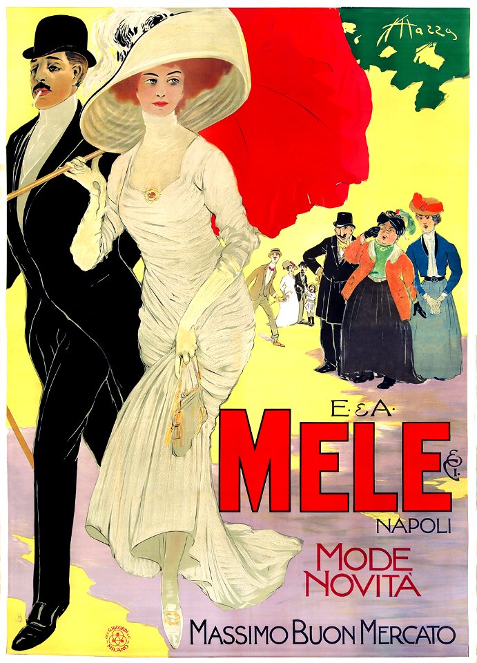 MAZZA, Aldo (1880-1964). 🇮🇹 E. & A. Mele & Ci., Napoli, 1908.