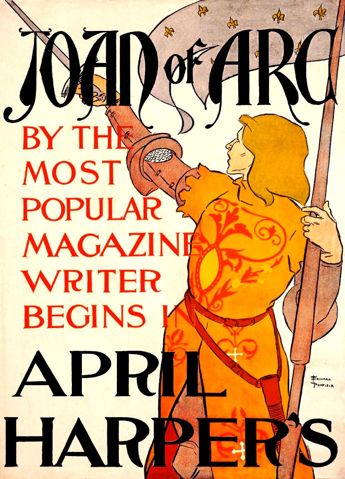 PENFIELD, Edward.  Harper's April, Joan of Arc, 1895.