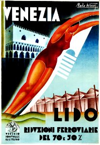 ARTICO, Mirko.  Venezia, Lido, 1934.