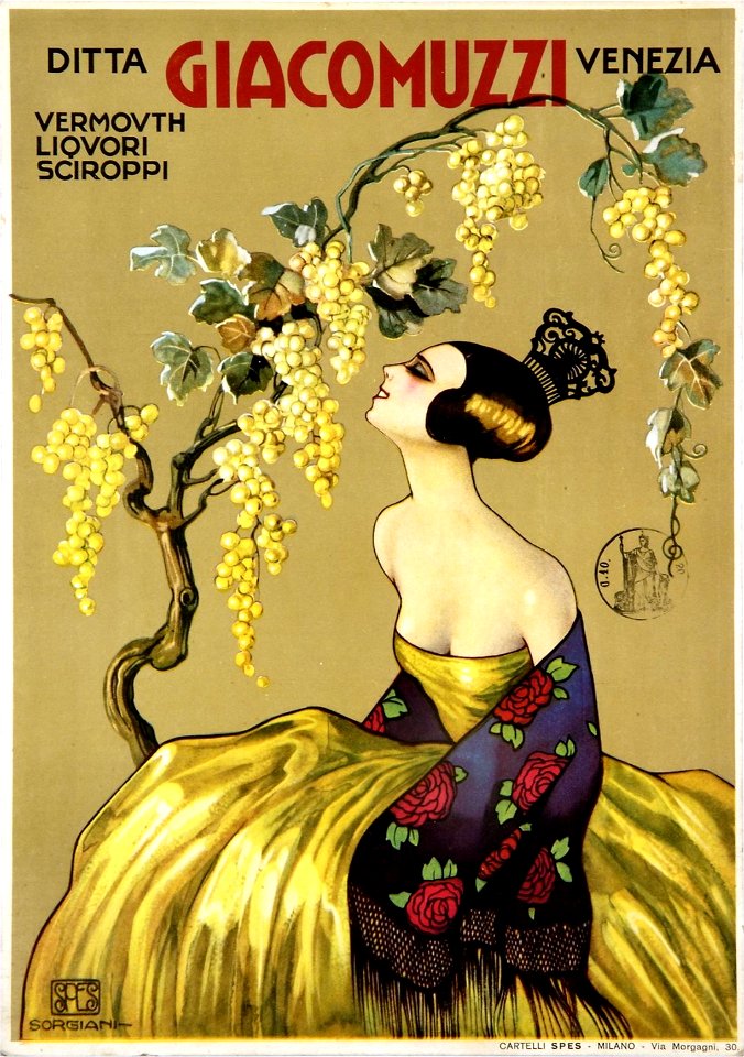 SORGIANI, Giuseppe. Ditta Giacomuzzi, Venezia, 1920.. Free illustration for personal and commercial use.