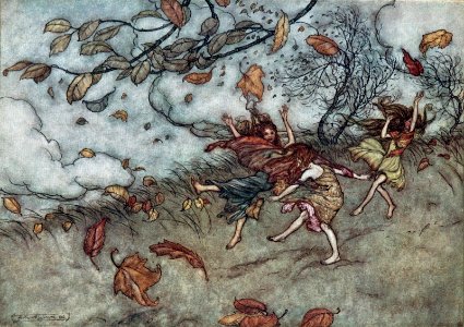 RACKHAM Arthur (1867-1939).  🇬🇧  Peter Pan in Kensington Gardens by J. M. Barrie, 1906.