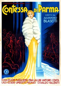 'Contessa di Parma' directed by Alessandro Blasetti, 1937.. Free illustration for personal and commercial use.