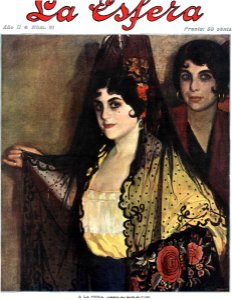 CRUZ HERRERA.  A la feria, Cover of La Esfera, Sept. 1915.